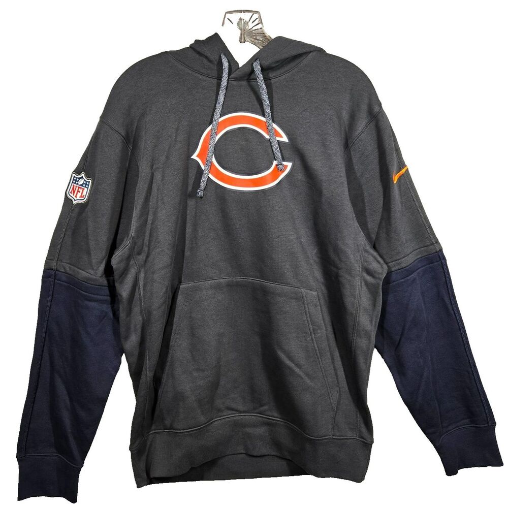 NEW Nike Chicago Bears City Club Hooded Sweatshirt Mens small 00157